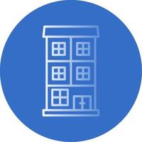 Appartment Gradient Line Circle Icon vector