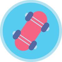 Skateboard Flat Multi Circle Icon vector