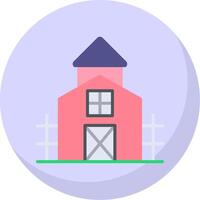 Farmhouse Gradient Line Circle Icon vector