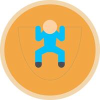 salto a la comba plano multi circulo icono vector