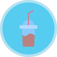 Milkshake Flat Multi Circle Icon vector