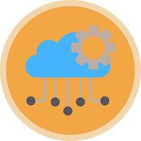 nube informática plano multi circulo icono vector