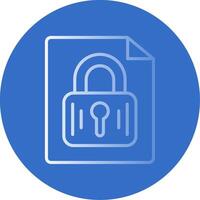 File Gradient Line Circle Icon vector