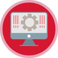 Monitor Flat Multi Circle Icon vector