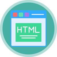 Html Flat Multi Circle Icon vector