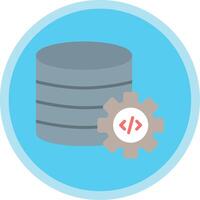 Database Flat Multi Circle Icon vector