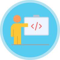 Presentation Flat Multi Circle Icon vector