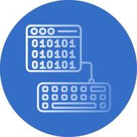 Browser Gradient Line Circle Icon vector