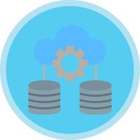 Data Storage Flat Multi Circle Icon vector