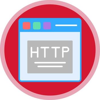 Http Flat Multi Circle Icon vector