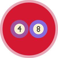 Billiard Ball Flat Multi Circle Icon vector