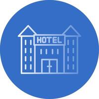 Hotel Gradient Line Circle Icon vector