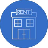 Renting Gradient Line Circle Icon vector