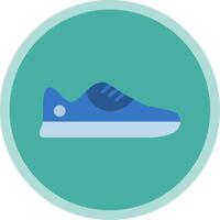 Sneaker Flat Multi Circle Icon vector