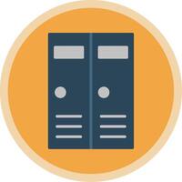 Lockers Flat Multi Circle Icon vector