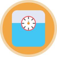 Weight Scale Flat Multi Circle Icon vector