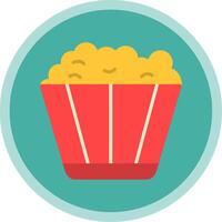 Popcorn Flat Multi Circle Icon vector