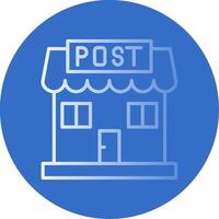 Post Office Gradient Line Circle Icon vector