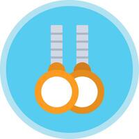 Gymnastic Rings Flat Multi Circle Icon vector