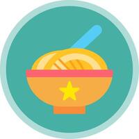 Spaghetti Flat Multi Circle Icon vector