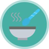 Soup Flat Multi Circle Icon vector