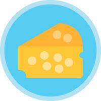 Cheese Flat Multi Circle Icon vector