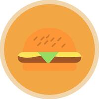 Burger Flat Multi Circle Icon vector