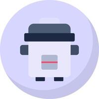 Pressure Cooker Gradient Line Circle Icon vector