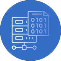 Binary Code Gradient Line Circle Icon vector