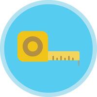 Measuring Tape Flat Multi Circle Icon vector