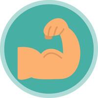 Body Builder Flat Multi Circle Icon vector
