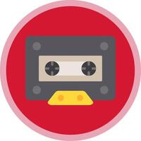 Cassette Flat Multi Circle Icon vector