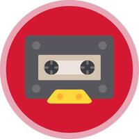 Cassette Flat Multi Circle Icon vector