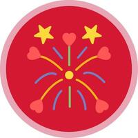 Fireworks Flat Multi Circle Icon vector