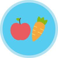 Healthy Eating Flat Multi Circle Icon vector