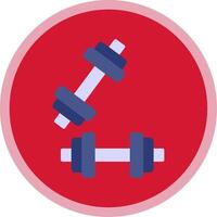 Dumbell Flat Multi Circle Icon vector