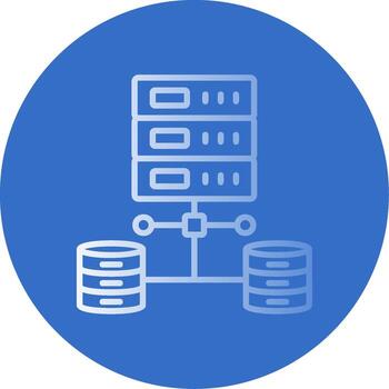 Data Network Gradient Line Circle Icon vector