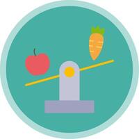 Balanced Diet Flat Multi Circle Icon vector