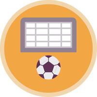 Football Goal Flat Multi Circle Icon vector