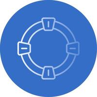 Life Saver Gradient Line Circle Icon vector