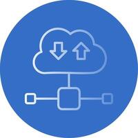 Cloud Gradient Line Circle Icon vector