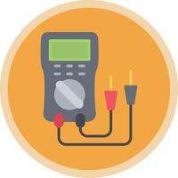 Multimeter Flat Multi Circle Icon vector