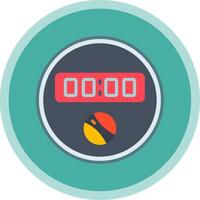 Dial Flat Multi Circle Icon vector