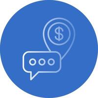 Location Gradient Line Circle Icon vector