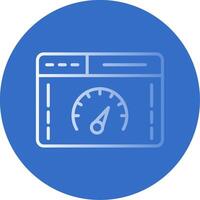 Speed Test Gradient Line Circle Icon vector