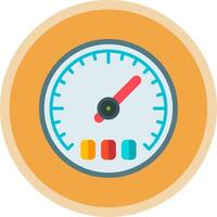 Thermostat Flat Multi Circle Icon vector