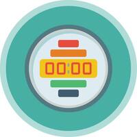 Gauge Flat Multi Circle Icon vector