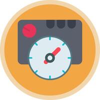 Thermostat Flat Multi Circle Icon vector