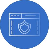 Web Security Gradient Line Circle Icon vector