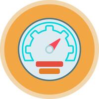 Gauge Flat Multi Circle Icon vector